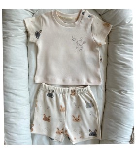 BY BUBBLES UNISEX TAVŞAN ŞORTLU TAKIM