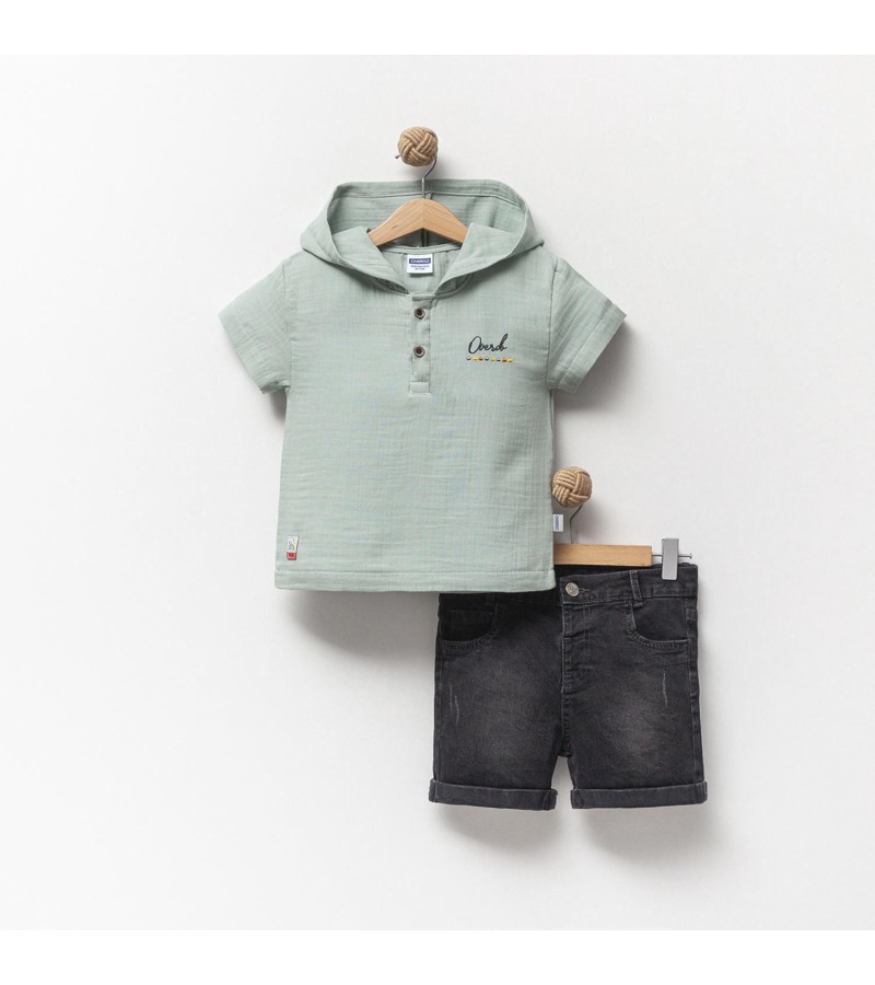 ERKEK 1-2-3-4 YAŞ GÖMLEK KOT ŞORT TAKIM