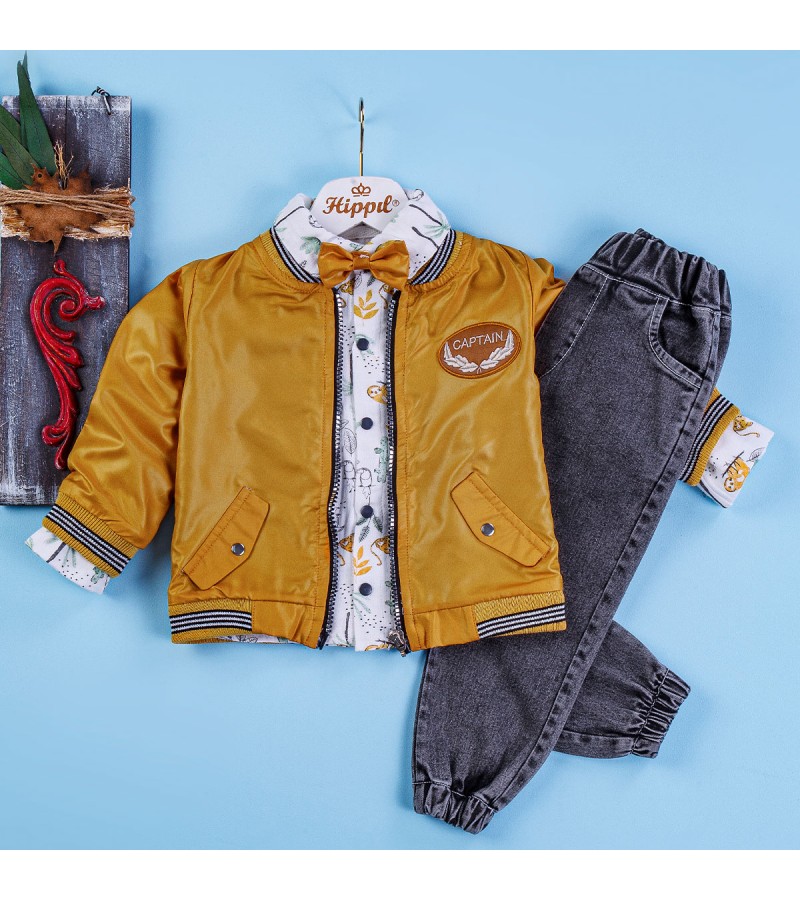 CAPTAİN NAKIŞLI KOLEJ YAKA CEKETLİ TAKIM