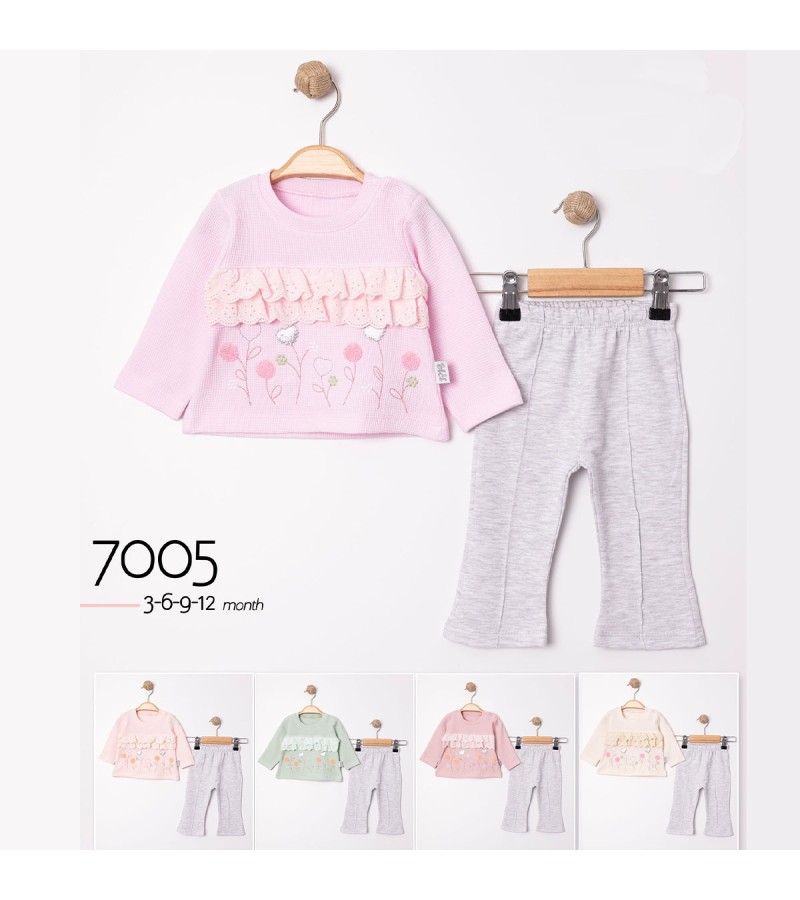 KIZ FİSTOLU ÇİÇEK NAKIŞ TAKIM