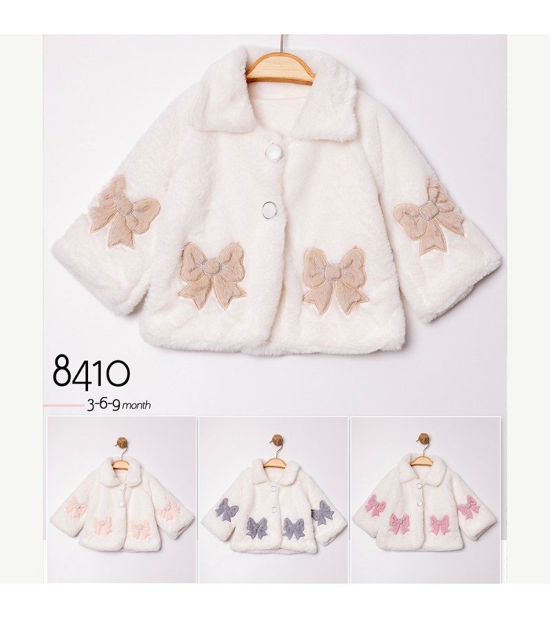 KIZ FİYONK NAKIŞLI PELUŞ CEKET