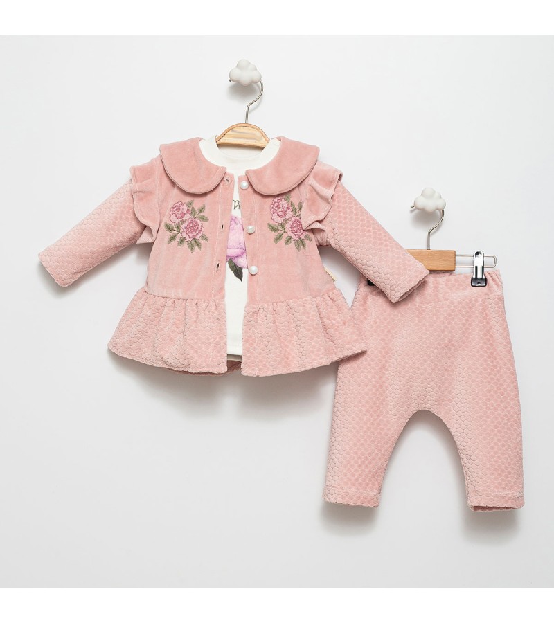 KIZ GÜL NAKIŞLI TAKIM