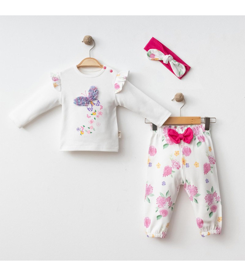 KIZ LASE KELEBEKLİ TAKIM