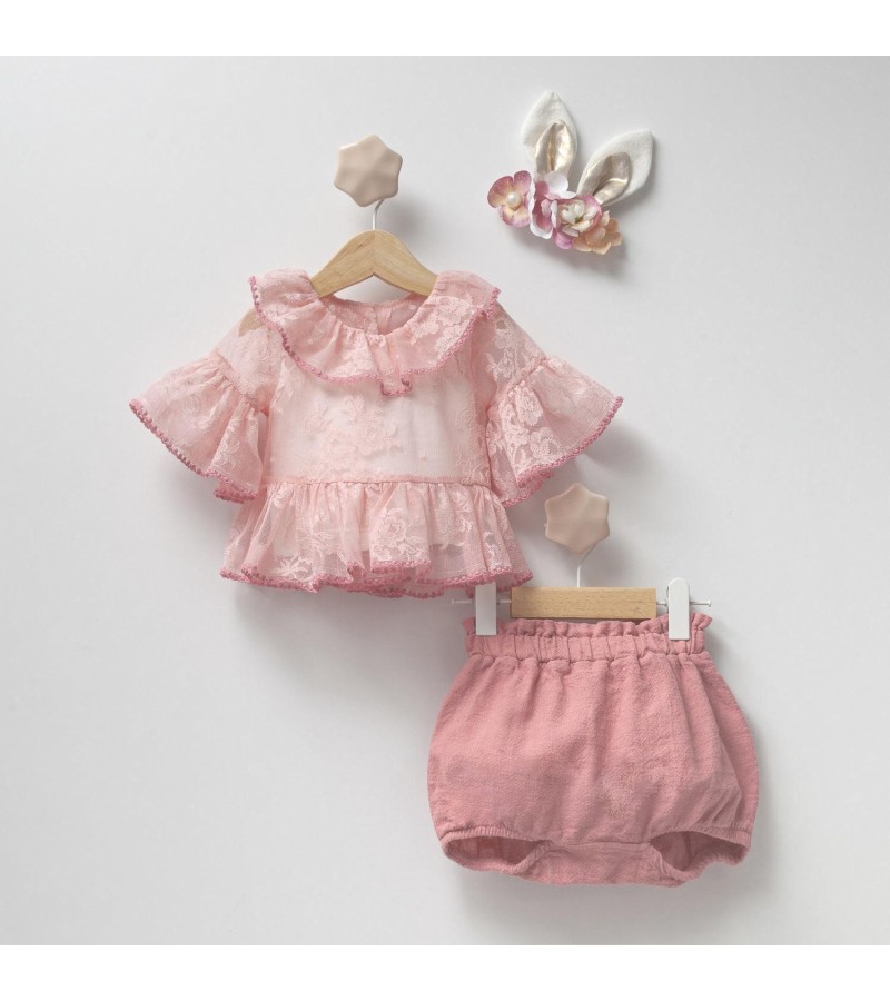 PINK QUEEN 3'LÜ KIZ TAKIM 9-12-18-24 AY