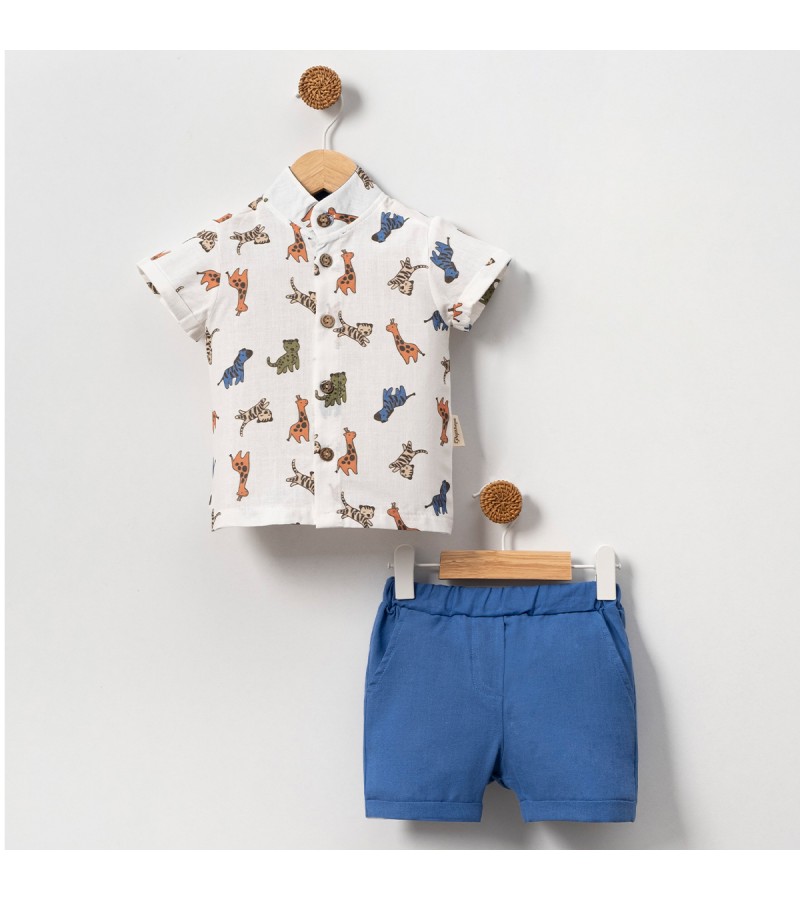 POPSHOPS ERKEK ANIMALS MÜSLİN TAKIM